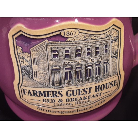 Deneen Pottery Mug Purple Hand Thrown Farmers Guest House Galena IL 2015 - Picture 7 of 9